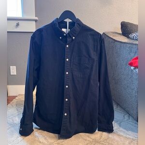 AE Classic Fit Button-Up Shirt, Men’s Size LG, Navy